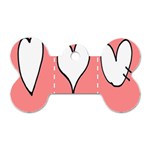 Love Heart Valentine Pink White Sexy Dog Tag Bone (One Side) Front