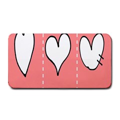 Love Heart Valentine Pink White Sexy Medium Bar Mats by Mariart