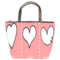 Love Heart Valentine Pink White Sexy Bucket Bags by Mariart