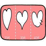 Love Heart Valentine Pink White Sexy Double Sided Fleece Blanket (Mini)  35 x27  Blanket Front