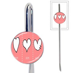 Love Heart Valentine Pink White Sexy Book Mark