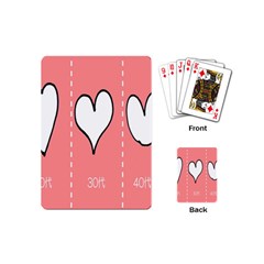 Love Heart Valentine Pink White Sexy Playing Cards (mini) 