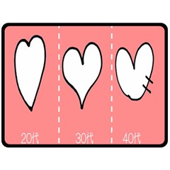 Love Heart Valentine Pink White Sexy Double Sided Fleece Blanket (large)  by Mariart