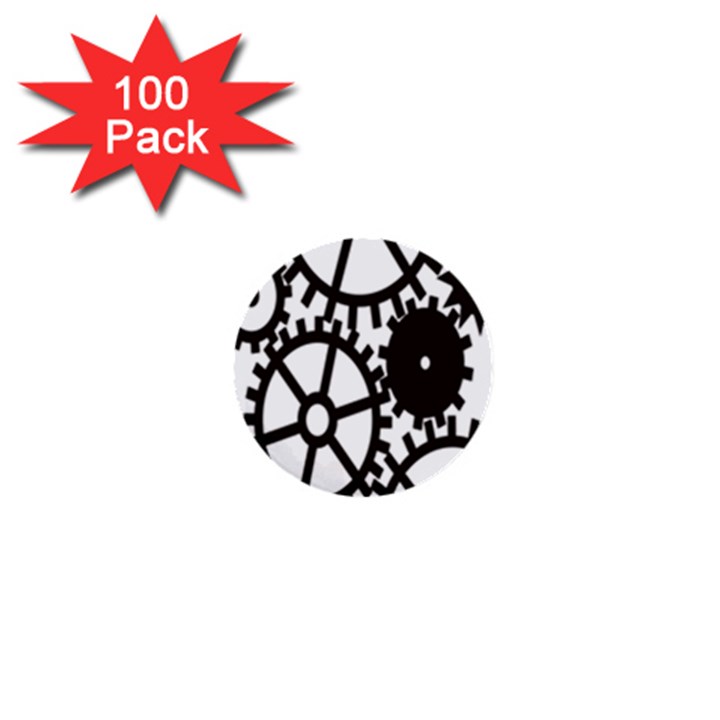 Machine Iron Maintenance 1  Mini Buttons (100 pack) 