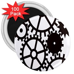 Machine Iron Maintenance 3  Magnets (100 Pack) by Mariart