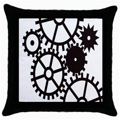 Machine Iron Maintenance Throw Pillow Case (black) by Mariart