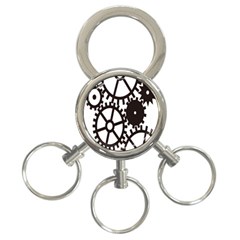 Machine Iron Maintenance 3-ring Key Chains