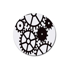 Machine Iron Maintenance Rubber Coaster (round)  by Mariart