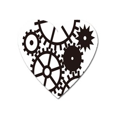 Machine Iron Maintenance Heart Magnet by Mariart