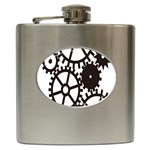 Machine Iron Maintenance Hip Flask (6 oz) Front