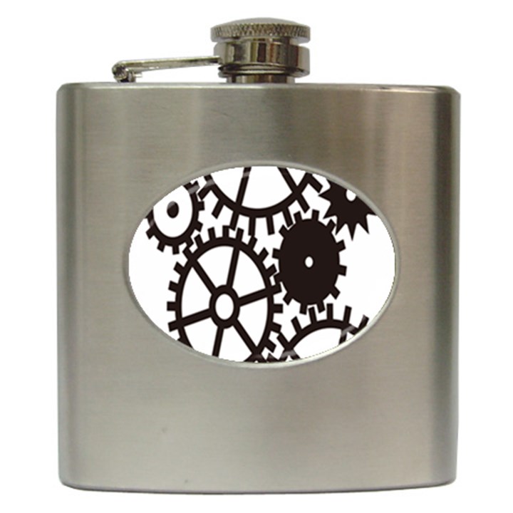 Machine Iron Maintenance Hip Flask (6 oz)