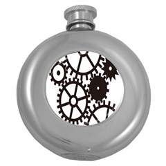 Machine Iron Maintenance Round Hip Flask (5 Oz)