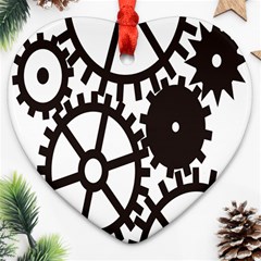 Machine Iron Maintenance Heart Ornament (two Sides)