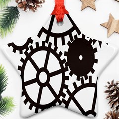 Machine Iron Maintenance Star Ornament (two Sides) by Mariart