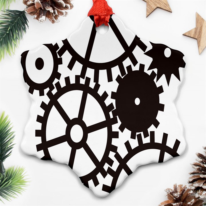 Machine Iron Maintenance Ornament (Snowflake)