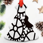 Machine Iron Maintenance Christmas Tree Ornament (Two Sides) Front