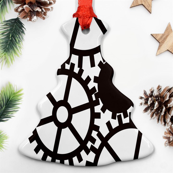 Machine Iron Maintenance Christmas Tree Ornament (Two Sides)