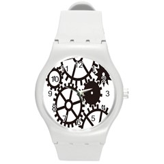 Machine Iron Maintenance Round Plastic Sport Watch (m)