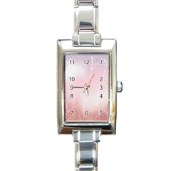 Love Heart Pink Valentine Flower Leaf Rectangle Italian Charm Watch by Mariart