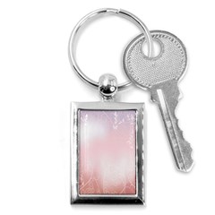 Love Heart Pink Valentine Flower Leaf Key Chains (rectangle) 