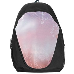 Love Heart Pink Valentine Flower Leaf Backpack Bag by Mariart