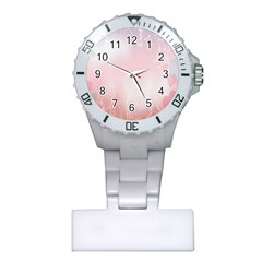 Love Heart Pink Valentine Flower Leaf Plastic Nurses Watch