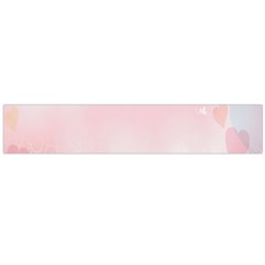 Love Heart Pink Valentine Flower Leaf Flano Scarf (large)