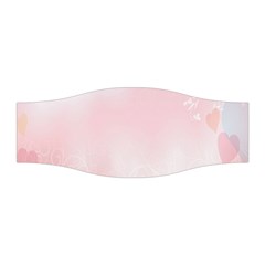 Love Heart Pink Valentine Flower Leaf Stretchable Headband by Mariart