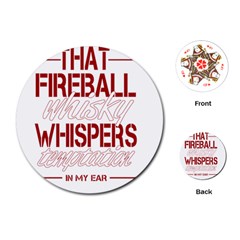 Fireball Whiskey Humor  Playing Cards (round)  by crcustomgifts