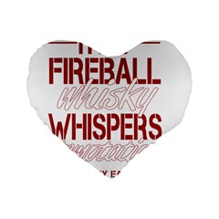 Fireball Whiskey Humor  Standard 16  Premium Heart Shape Cushions by crcustomgifts