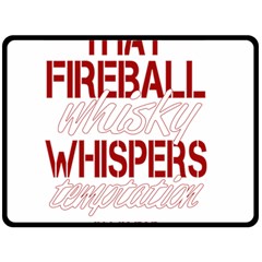 Fireball Whiskey Humor  Double Sided Fleece Blanket (large) 