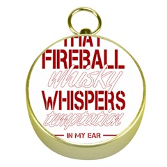 Fireball Whiskey Humor  Gold Compasses by crcustomgifts