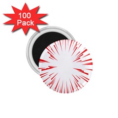 Line Red Sun Arrow 1 75  Magnets (100 Pack)  by Mariart