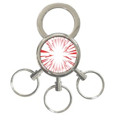 Line Red Sun Arrow 3-ring Key Chains by Mariart