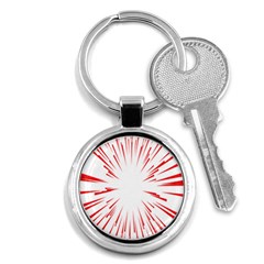 Line Red Sun Arrow Key Chains (round) 