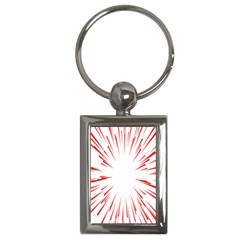 Line Red Sun Arrow Key Chains (rectangle)  by Mariart