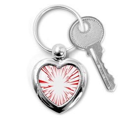 Line Red Sun Arrow Key Chains (heart)  by Mariart