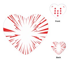 Line Red Sun Arrow Playing Cards (heart) 