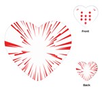 Line Red Sun Arrow Playing Cards (Heart)  Front