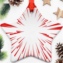 Line Red Sun Arrow Star Ornament (two Sides)