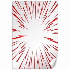 Line Red Sun Arrow Canvas 24  X 36 