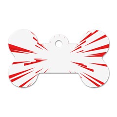 Line Red Sun Arrow Dog Tag Bone (two Sides) by Mariart