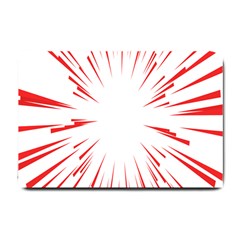 Line Red Sun Arrow Small Doormat  by Mariart