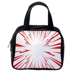 Line Red Sun Arrow Classic Handbags (one Side)