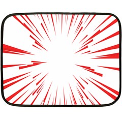 Line Red Sun Arrow Double Sided Fleece Blanket (mini) 