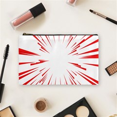 Line Red Sun Arrow Cosmetic Bag (medium)  by Mariart