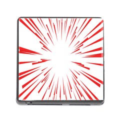 Line Red Sun Arrow Memory Card Reader (square) by Mariart