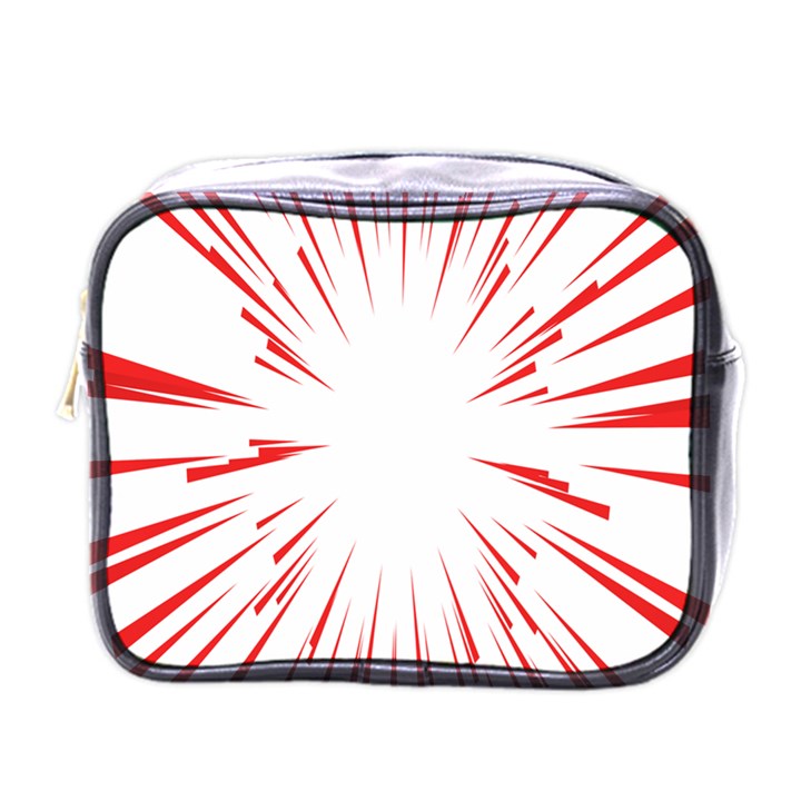 Line Red Sun Arrow Mini Toiletries Bags