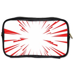 Line Red Sun Arrow Toiletries Bags