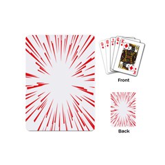 Line Red Sun Arrow Playing Cards (mini)  by Mariart